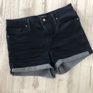 High waisted denim shorts